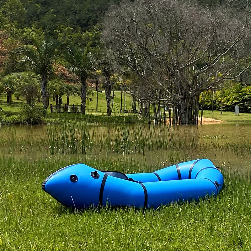 Wear-resistant 1-person Ultra-light PVC Kayak Inflatable Fishing Boat