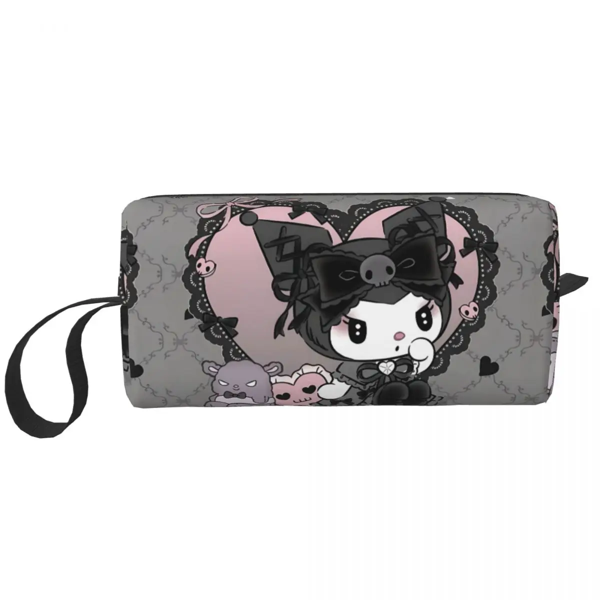 

Косметички Kuromi Cos для девочек, многофункциональная косметичка для ванной комнаты, дизайнерские органайзеры для хранения из полиэстера
