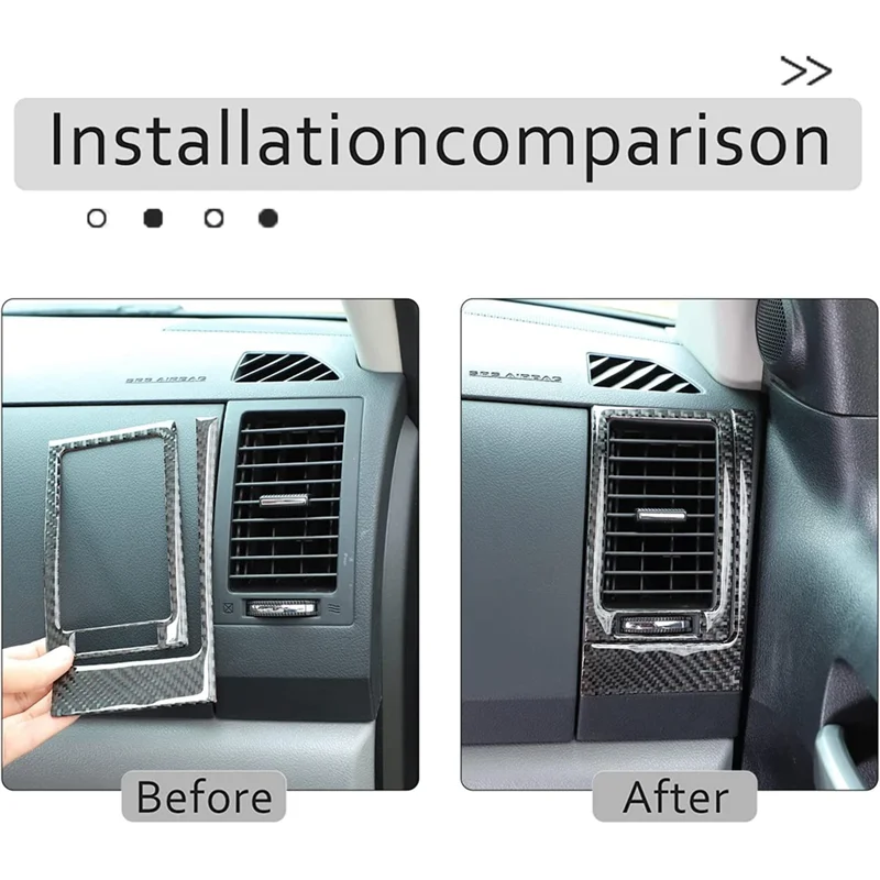 ملصق منفذ الهواء من ألياف الكربون ، Co Pilot yota Tundra ، إطار الديكور ، إكسسوارات داخلية