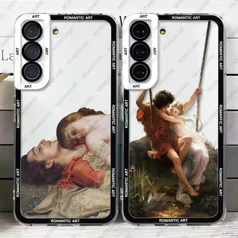 Case For Samsung Galaxy S20 S21 S22 S23 A13 A32 A33 A50 A52 A53 A73 A54 A14 Soft Cover Romantic Art