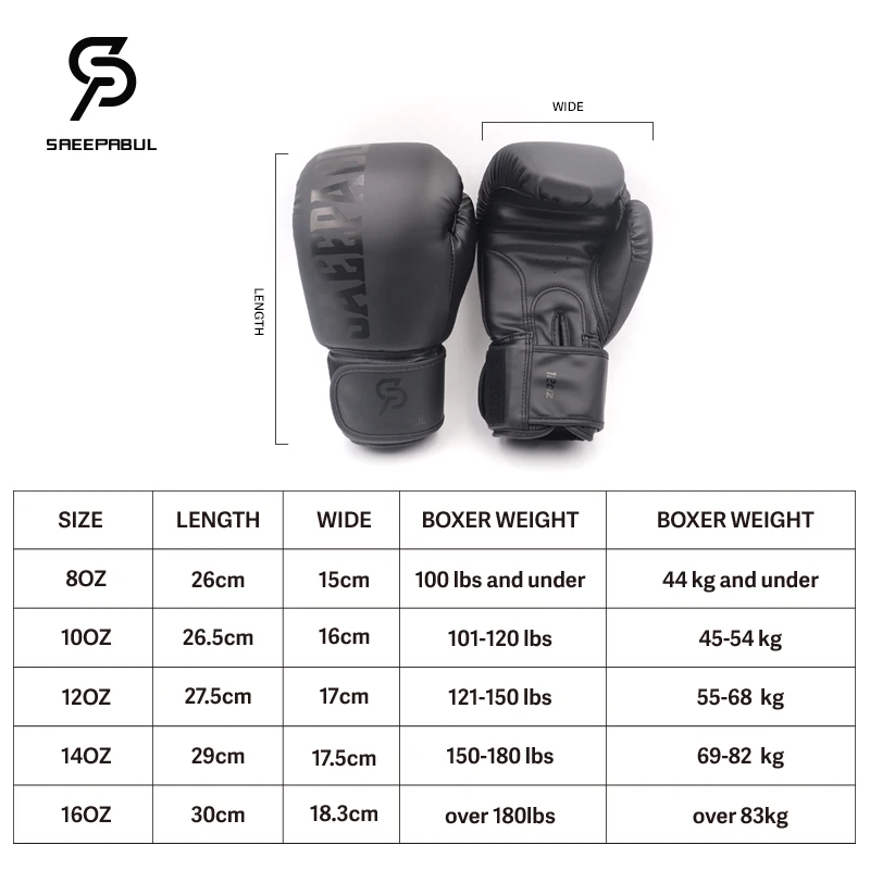 Boxing Gloves 8 10 12 14 16OZ Muay Thai Guantes De Boxeo Sanda Free Fight MMA Kick Boxing Training Gloves Mitts For Men Women