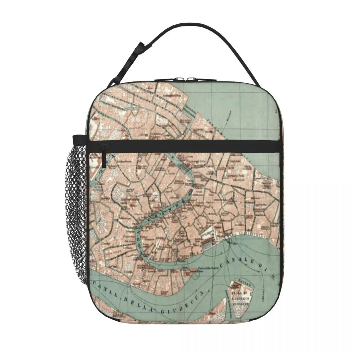 Hot Sale Map Of Venice - 1886 Oxford Cloth Outdoor Lunch Bag Backpacking Bento Bag