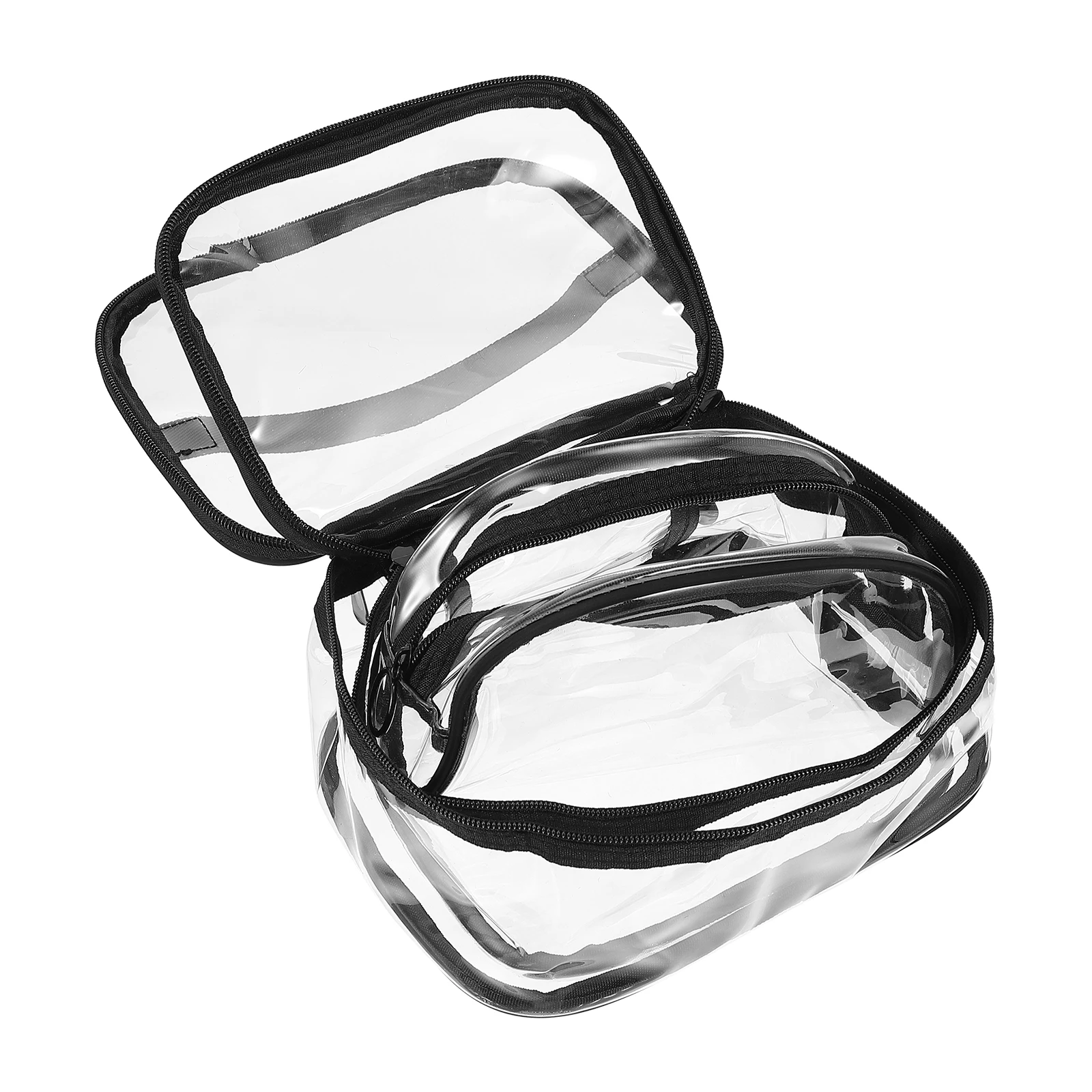 

3 Pcs Transparent Toiletry Wash Pouch PVC Makeup Brush Storage Travel Toiletry Bag Waterproof Wash Bag ganizer