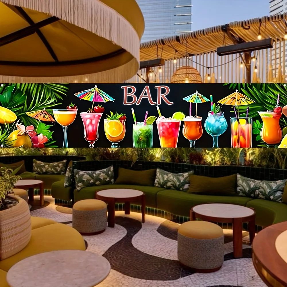 Guirnalda Tropical Hawaiana para Bar, Decoración de Pared con Hojas de Palma para Fiestas de Verano, Playa, Bar Tiki, Cocina y Hogar