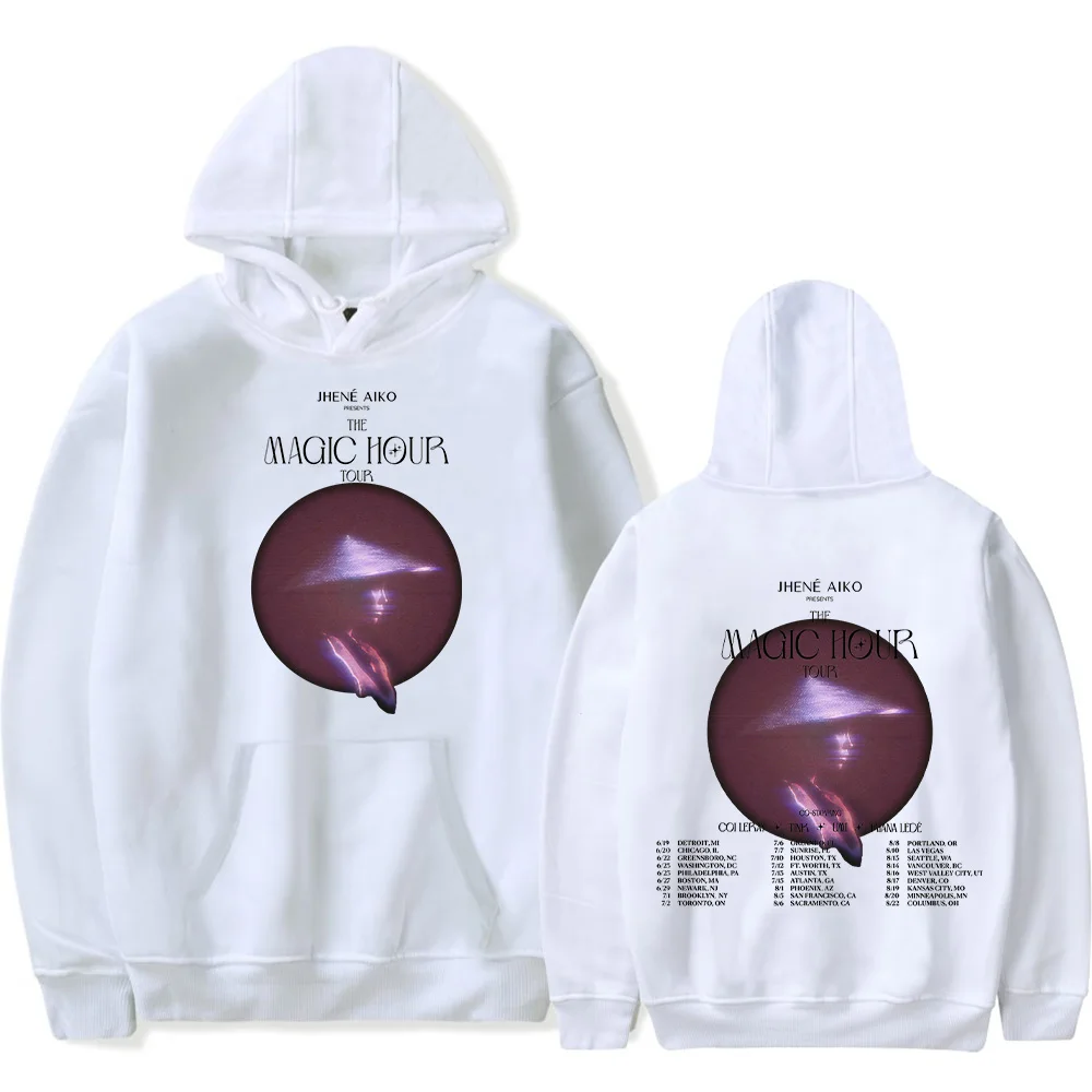 Jhene aiko die magische Stunde Tour Hoodies Unisex 2024 Tour gedruckt Langarm Pullover Streetwear