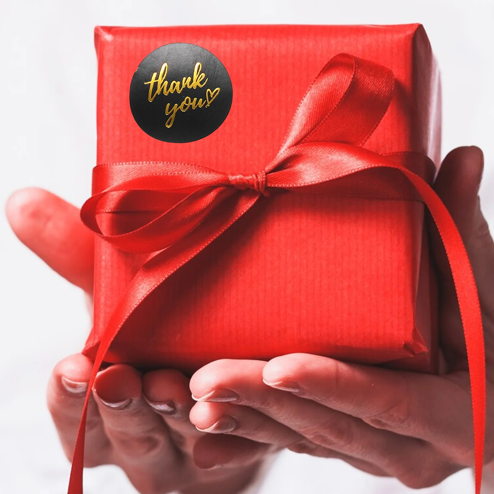 1 لفة مستديرة شكرا لك ملصق ذاتية اللصق ختم تسميات لصندوق الهدايا مخبز الغذاء حقيبة التفاف ورق مكتب كرافت ملصقات ديكور لتزيين الغرف