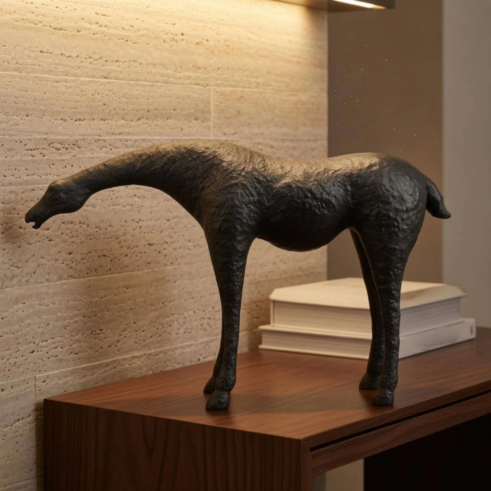 

Metal Horse Sculpture Tabletop Abstract Horse Ornament Home Decor Hand Finished Long-Lasting