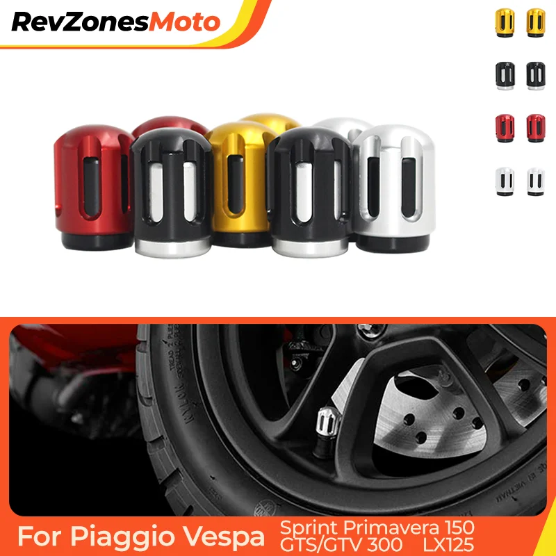 

Aluminum Valve Cap for Vespa Sprint Primavera 150 GTS GTV 300 LX125 LXV Motorcycle Tire Dust Proof Air Caps