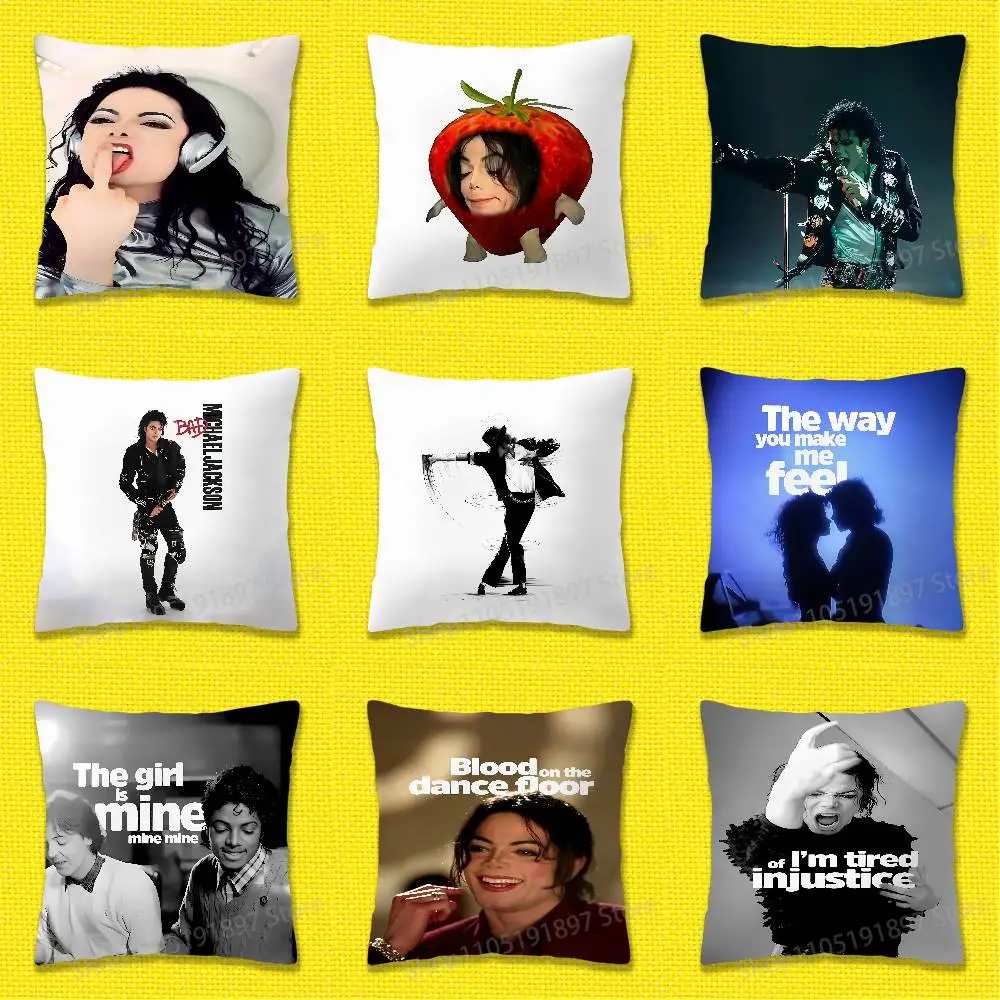

M-Michael J-Jackson Dangerous Bad Throw Pillow Case For 55x55cm 30x30cm 50x50cm 45x45cm 40x40cm Square Chair Pillowcase Case