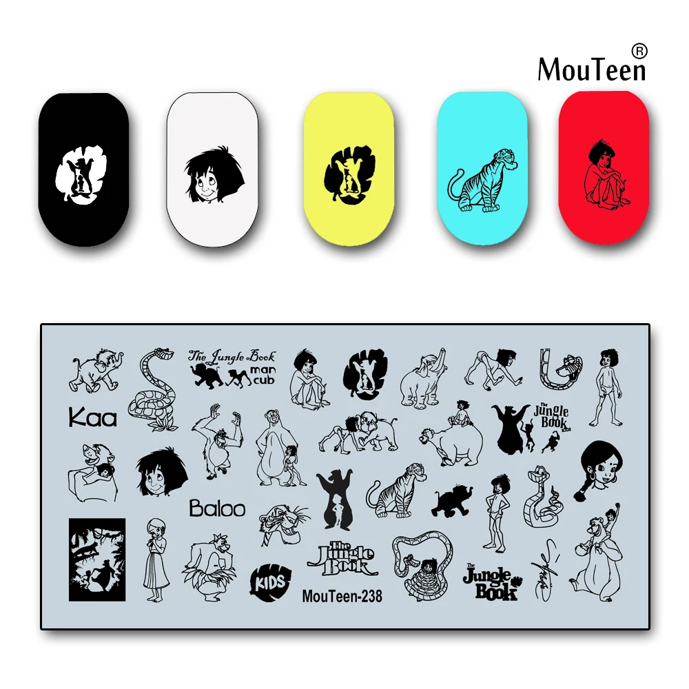 New Jungle Book Nail Stamp Forest Prices Nail Stamping Plate for Nail Art 4.72*2.36inch #238