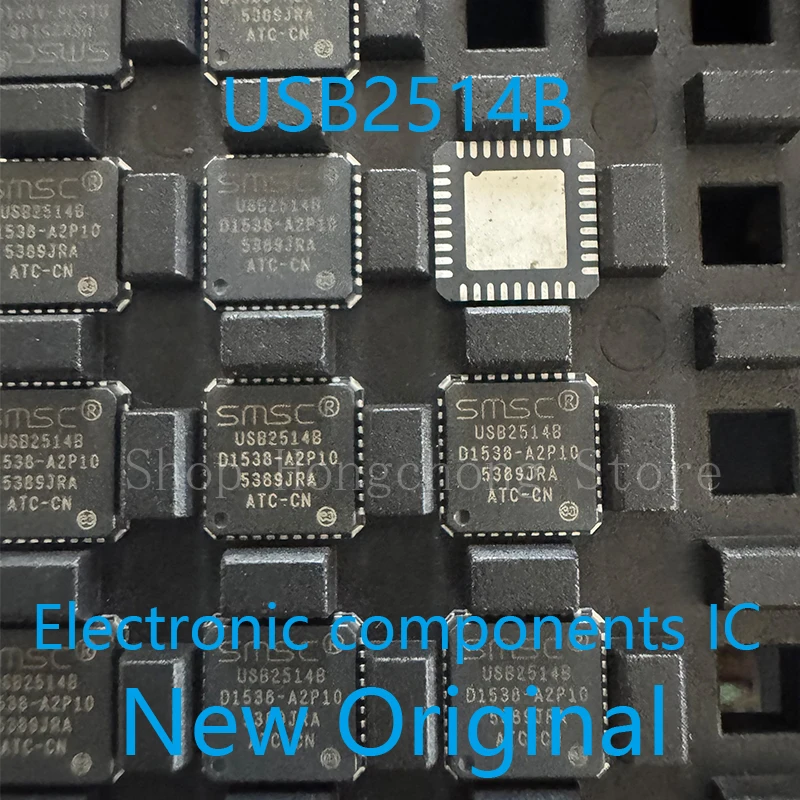 New Original USB2514B USB2514 Low Speed/Full Speed/High Speed Hub Controller USB 2.0 3.3V T/R 36-Pin VQFN  IC CHIP 10PCS