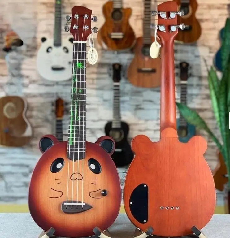 26 Inch Professional All-Solid Acoustic Ukulele Nylon String Mahogany Back/Side OEM