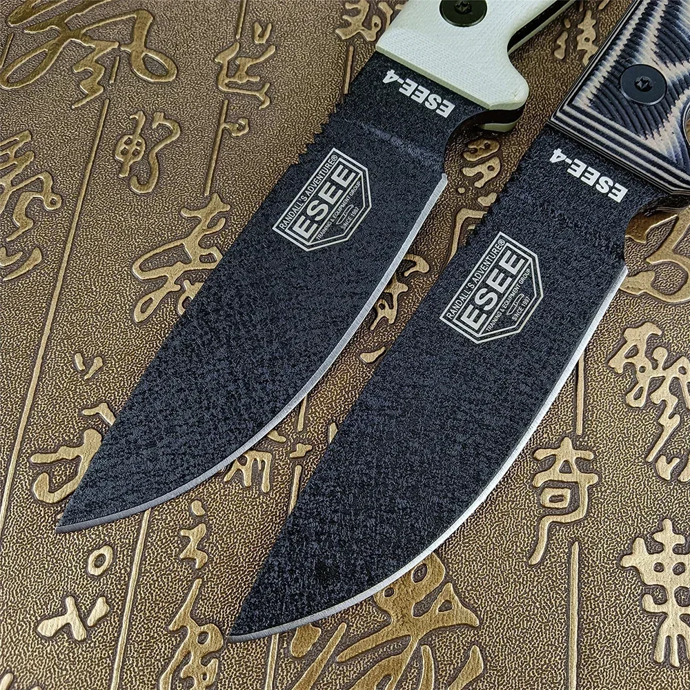 ESEE 4 Outdoor EDC Fixed Blade Knife, S35VN Steel Blade with G10 Handle Include Sheath, Survival Tool for Camping Hunting Hiking