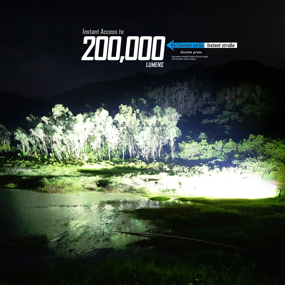 IMALENT MS32 200000 Lumen Flashlight Range 1618m High Power Rechargeable Professional Searchlight