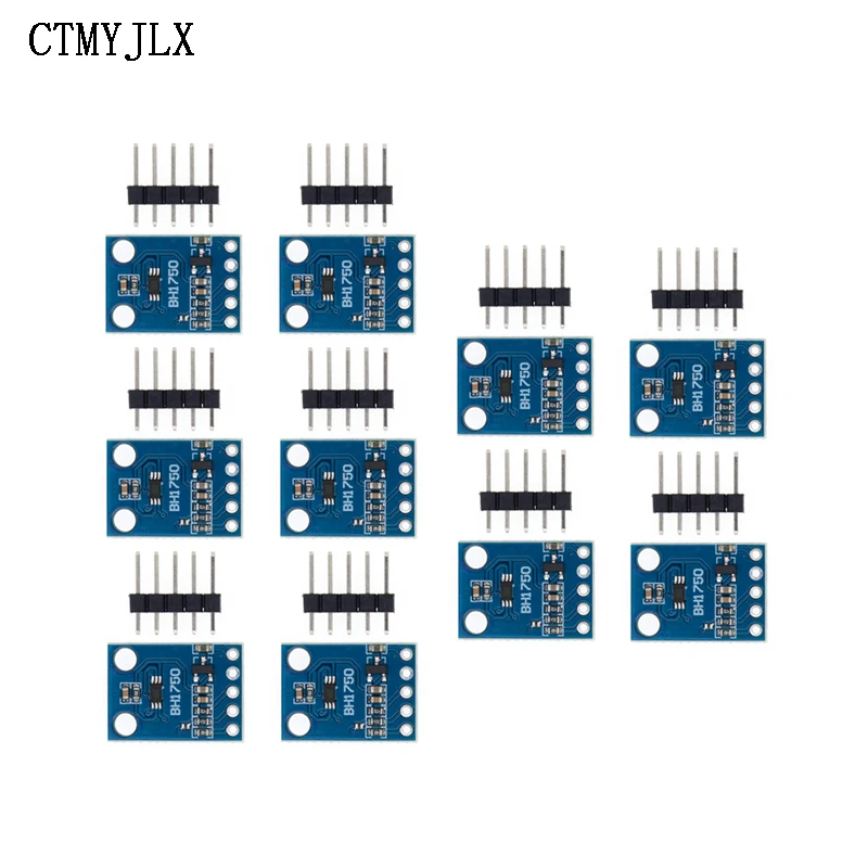 5pcs GY-30 GY-302 BH1750 BH1750FVI Chip Light Intensity Light Sensor Module For Arduino 3V-5V GY302 GY30 Sensor Module DIY Kit