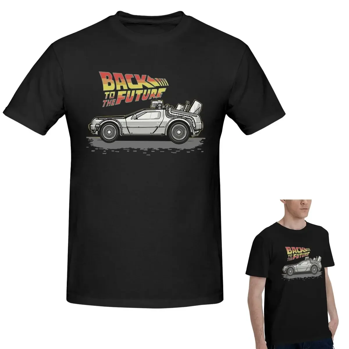100% Cotton Back To The Future T-Shirt Men's Classic Oversized T Shirt Men Round Neck Summer Shirts Tops S-6XL