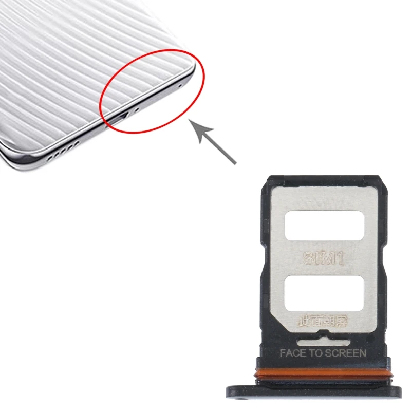 SIM + SIM Card Tray For Xiaomi Civi 2 Phone Dual SIM Card Tray Adapter Spare Part