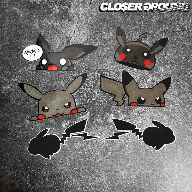 

Покемон Пикачу аниме милые наклейки автомобильные наклейки для крышки топливного бака окно багажник бампер мотоциклы автотюнинг