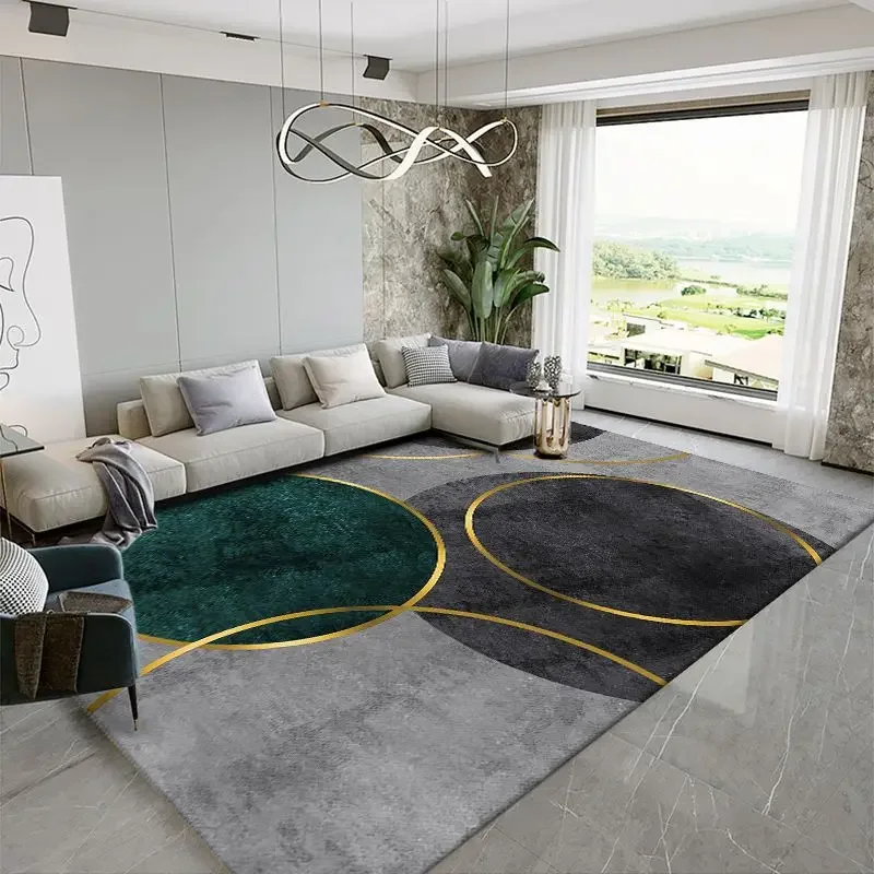 

Light Luxury Geometric Carpet Home Lounge Large Area Rug Living Room Decoration Carpets Soft Bedroom Rugs Thick Entrance Doormat