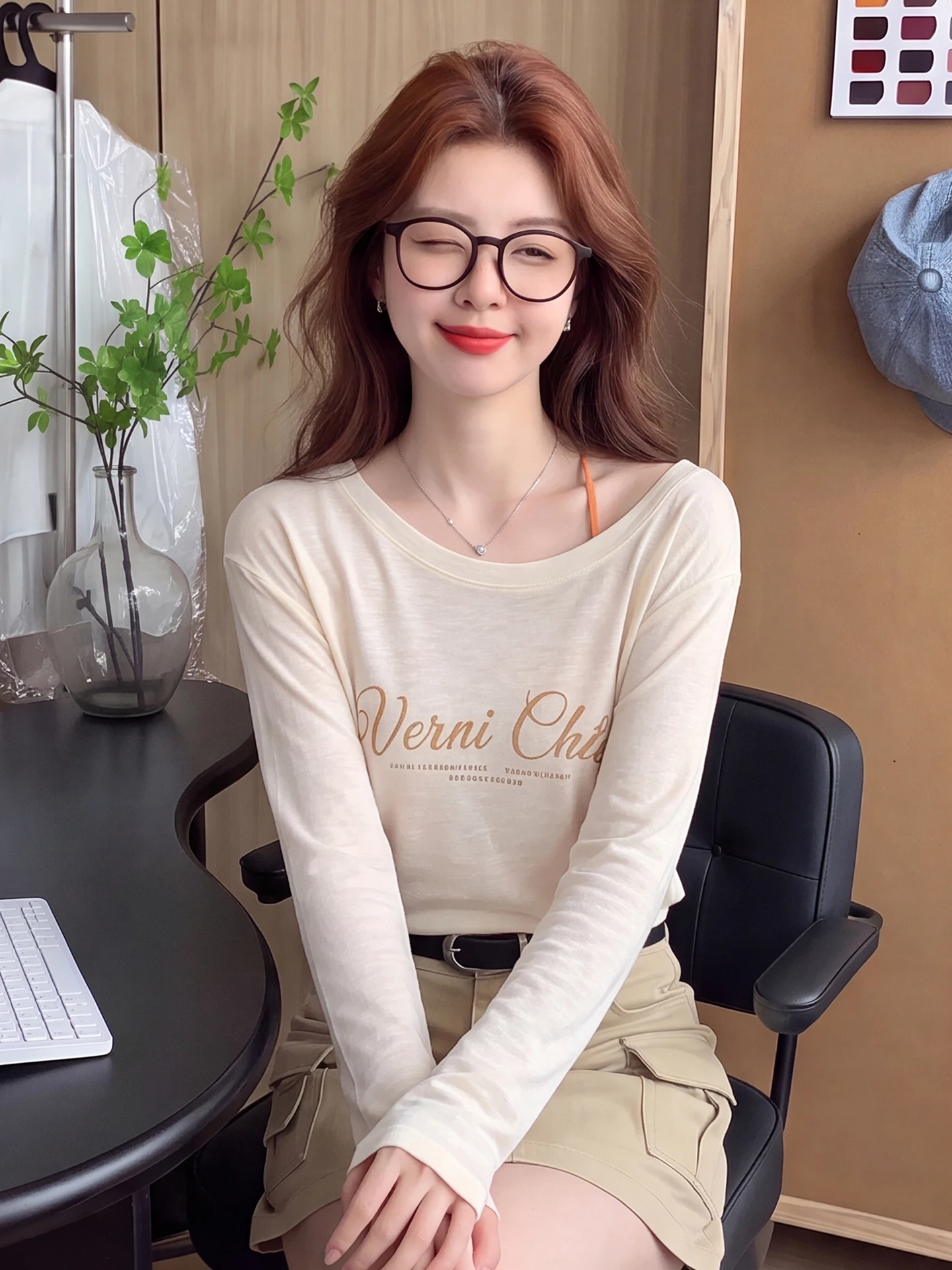 unique-long-sleeve-sun-protection-t-shirt-cover-up-shoulder-bared-side-collar-women's-summer-fashion-korean-style-commute-wind