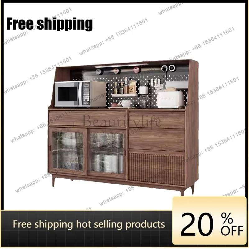 Factory Direct Sales North American Black Walnut Full Solid Wood Side Cabinet Modern Storage Side Cabinet