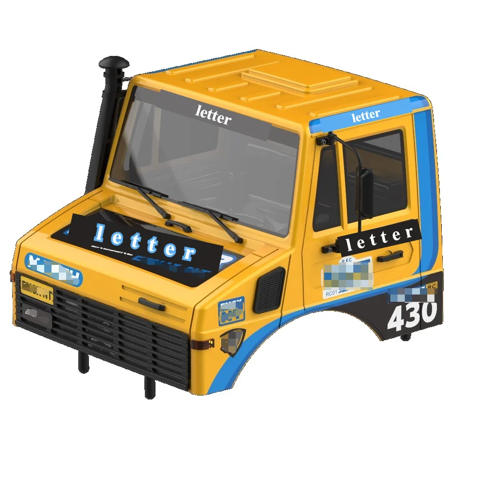 RC Complete Yellow Body Shell Kit Without Light Unit 1/8 RC Crawler for CROSSRC EMOX NT customizable size Scale Hobby Accessory