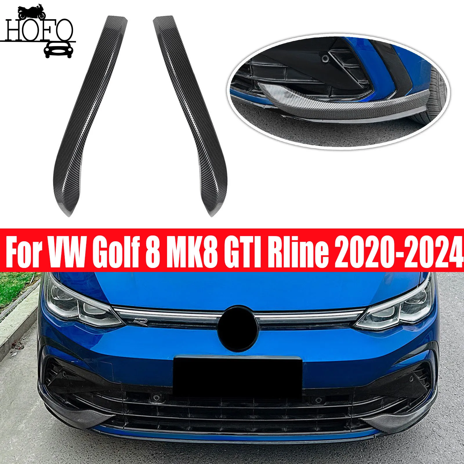 

For VW Golf 8 MK8 GTI Rline 2020-2024 2021 2022 2023 Front Bumper Side Air Vent Trim Cover
