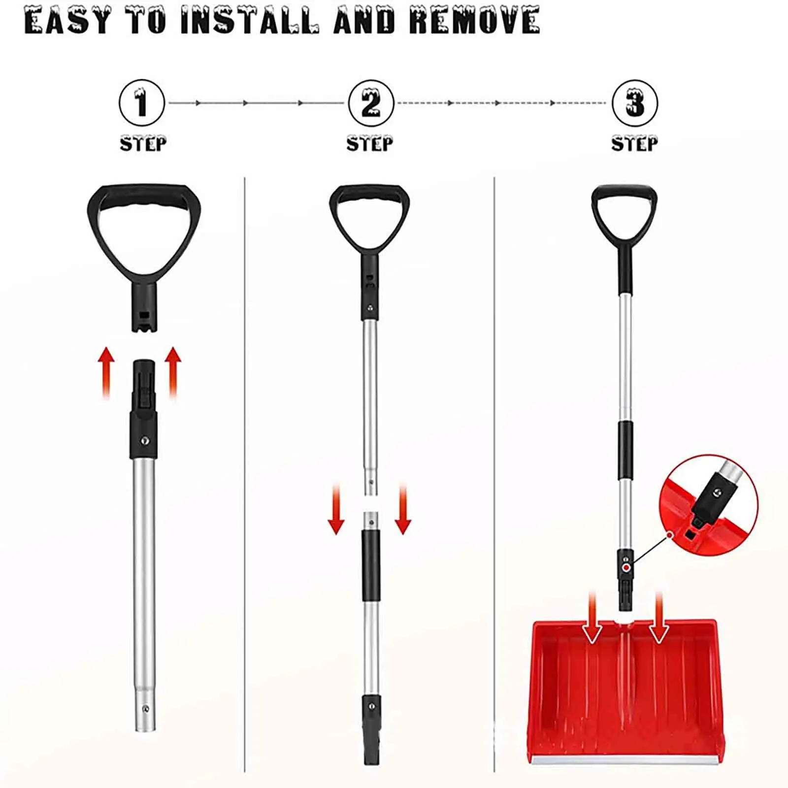 

Snow Shovel Plastic Shovel Grain Shovel Removable Plastic Snow Shovel Hand Shovel Farm Tool Detachable Portable Outdoor Shovel