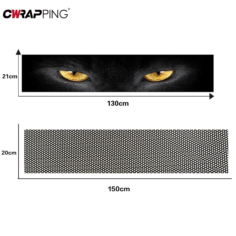 Car Front Windshield Sunshade Stickers 3D Vinyl Film Sunshade Decorative Stickers for Auto Front Windshield Decorative Sticker