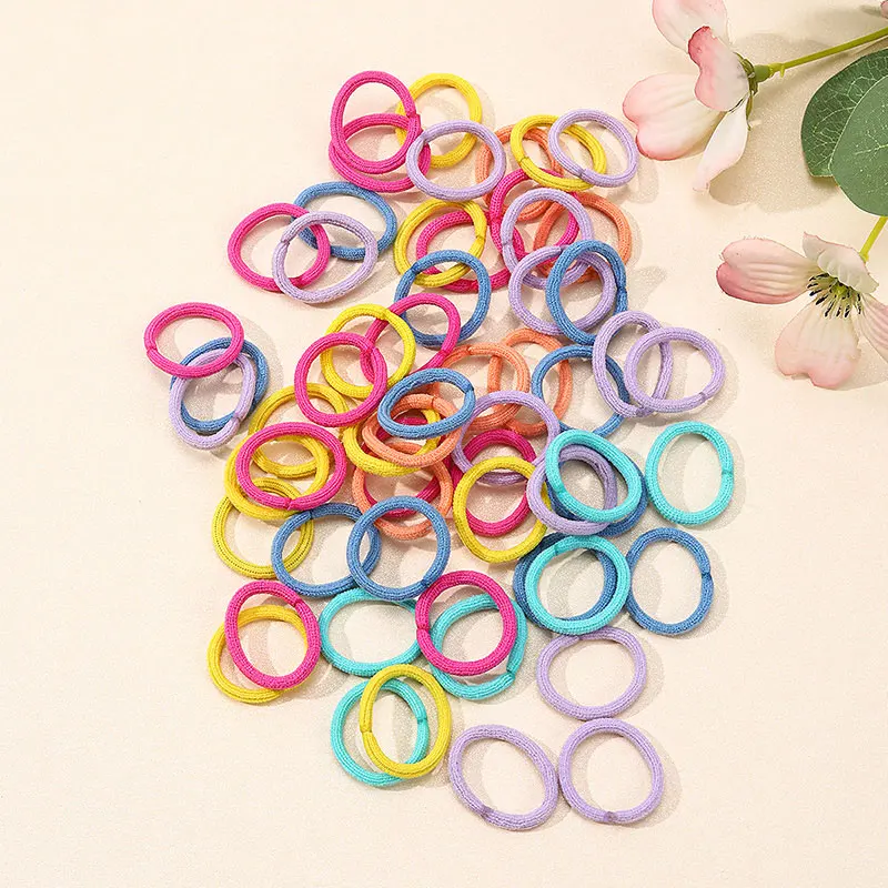 60pcs Kids Elastic Hair Bands Girls Gum Scrunchie Rubber Band for Children Nylon Hair Ties Headband Baby Hair Accessories