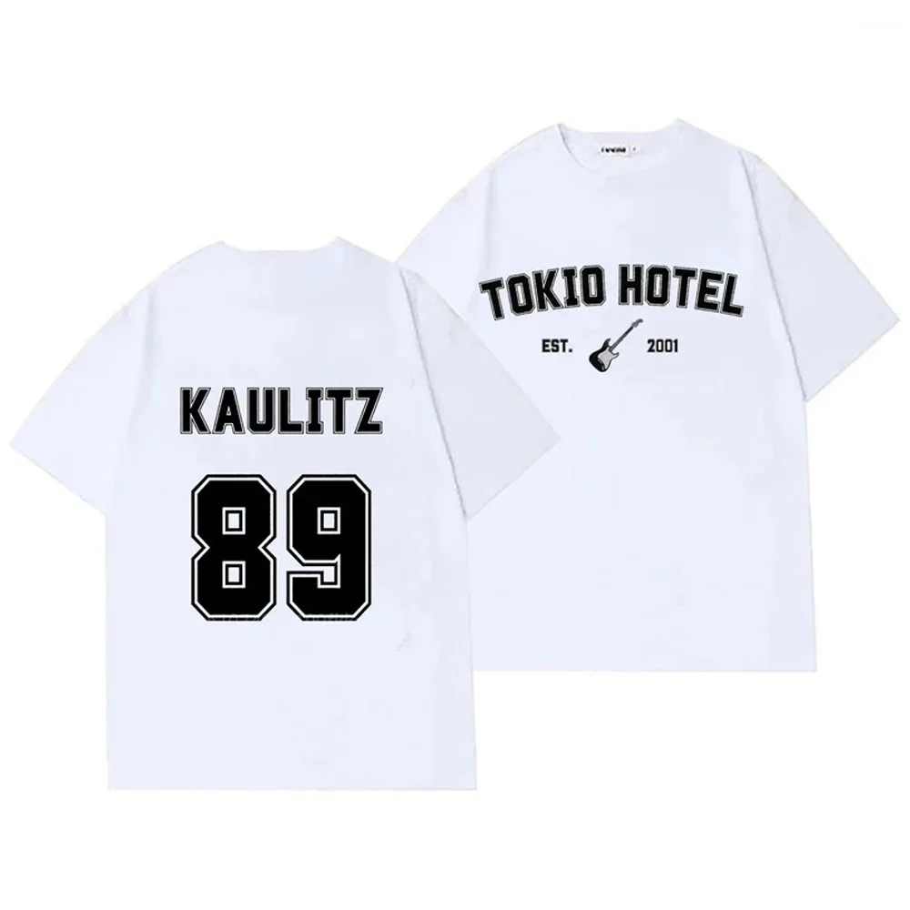 Rock Band Tokio Hotel Kaulitz Print Tshirt Cotton T-shirt Trend Short Sleeve Tee Men Women Hip Hop Streetwear T Shirt Clothes