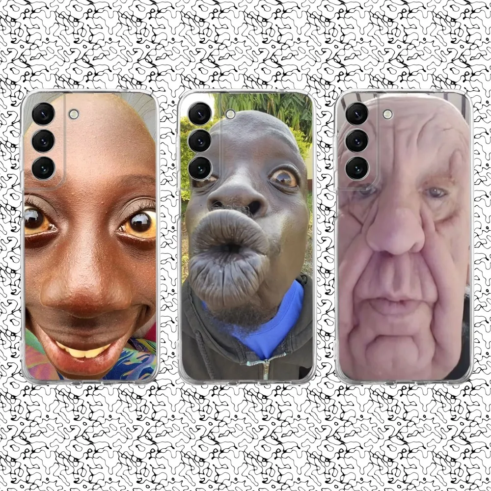 Ugly Man Funny meme Phone Case Silicone For Samsung S30,23,21,22,20 FE lite,S10,9,PIus Note20ultra Soft Transparent