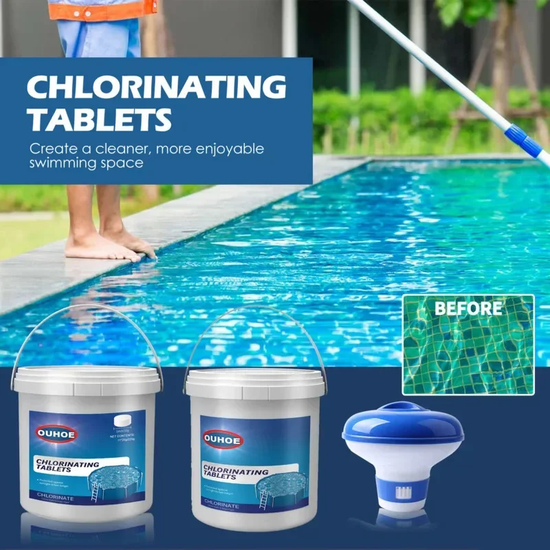 New Multi Floating Swimming Pool Chlorine Tablet Automatic Dispenser Outdoor Pool Cleaner Foaming Decontamination Cleanlng Tools