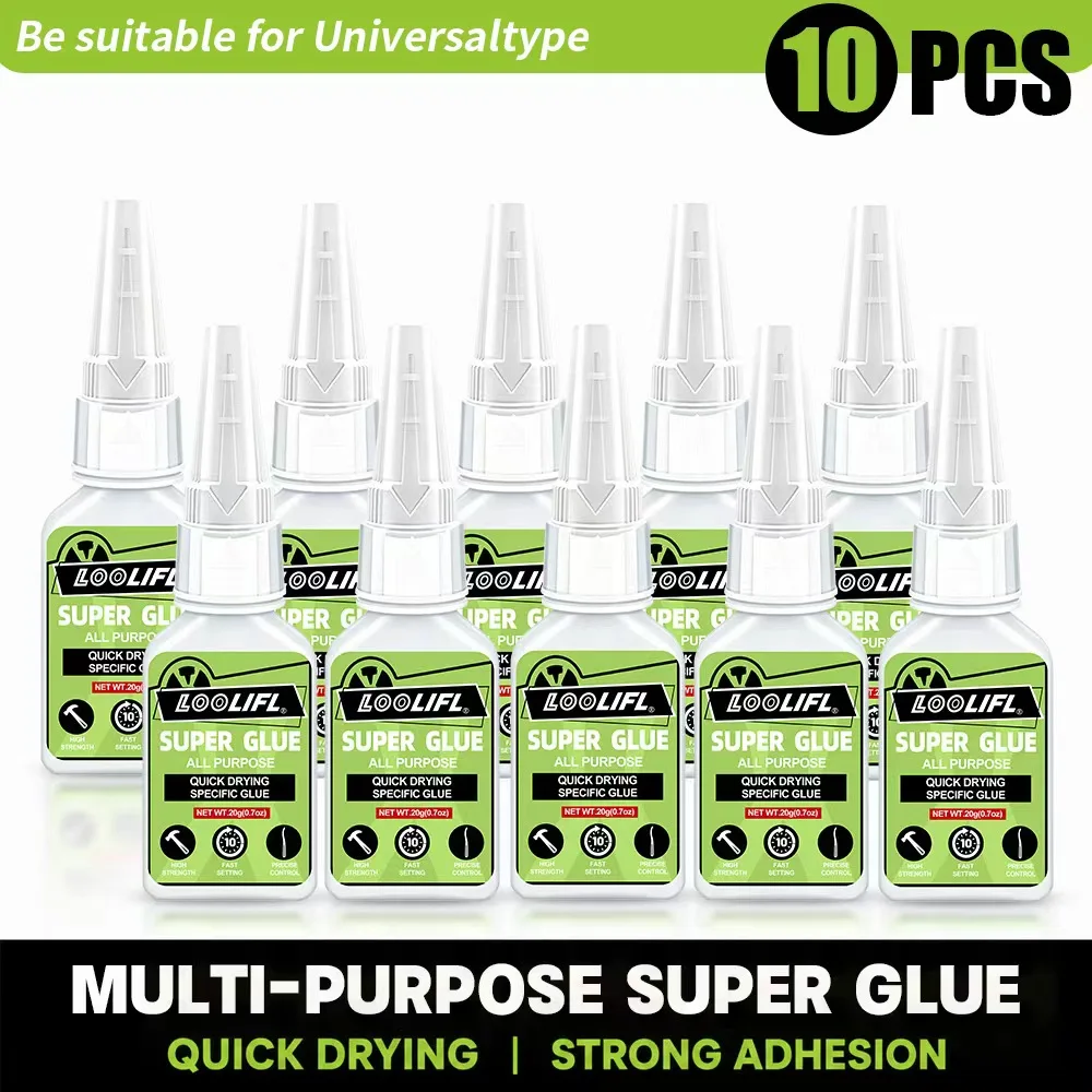 Super Glue, 502 Glue, Strong Adhesive, Hydrogen-Based Acrylic Glue for Office Use, Quick-Drying, Transparent, Odorless, Strong Bonding, Suitable for Stationery, DIY Crafts, Paper, Plastic, Wood, Metal, Universal Quick-