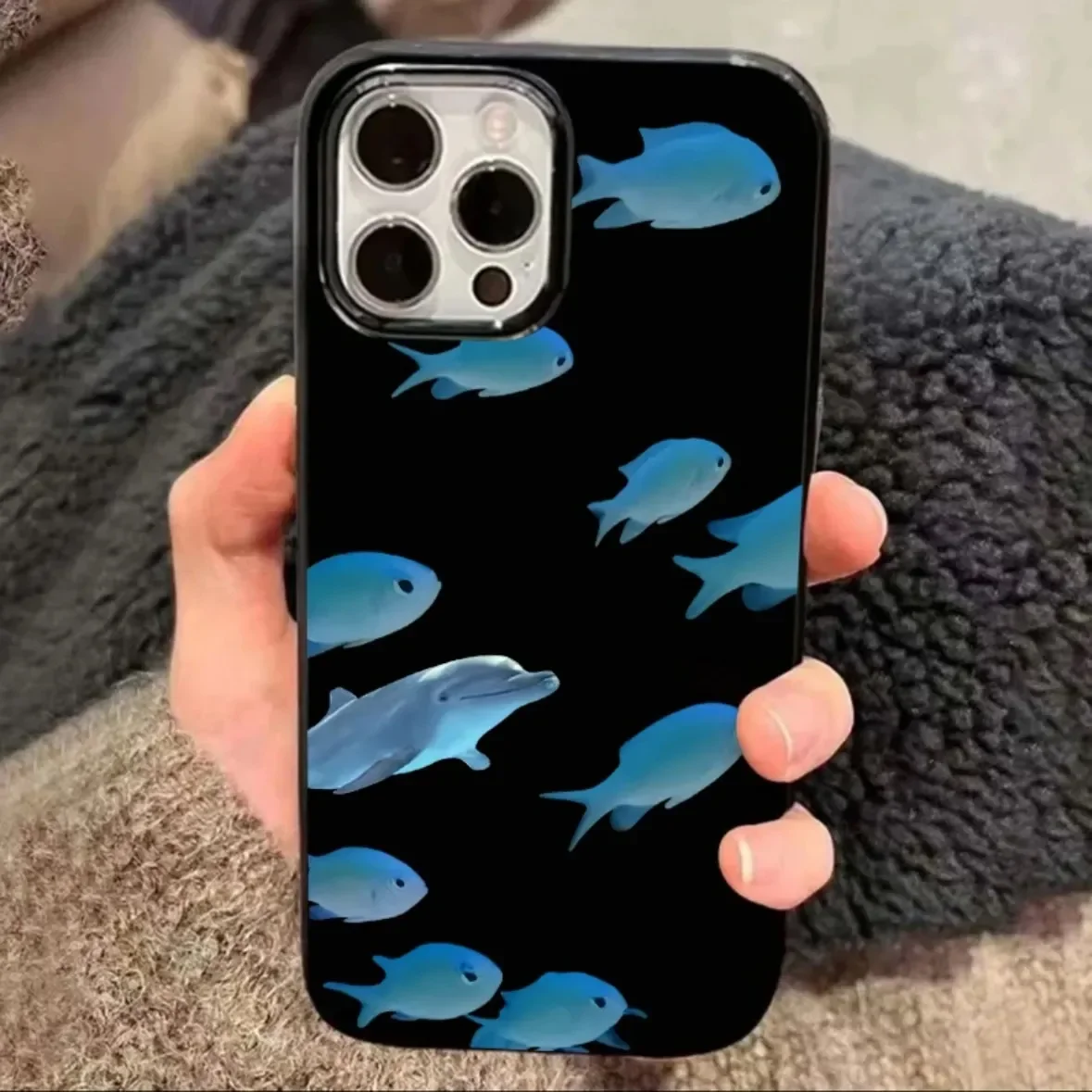 SEIRASSIM cartoon fish phone case for iphone 15 pro max 14 plus 13 11 12 shockproof cover for iphone xr xs x 7 8 p se2020 bumper