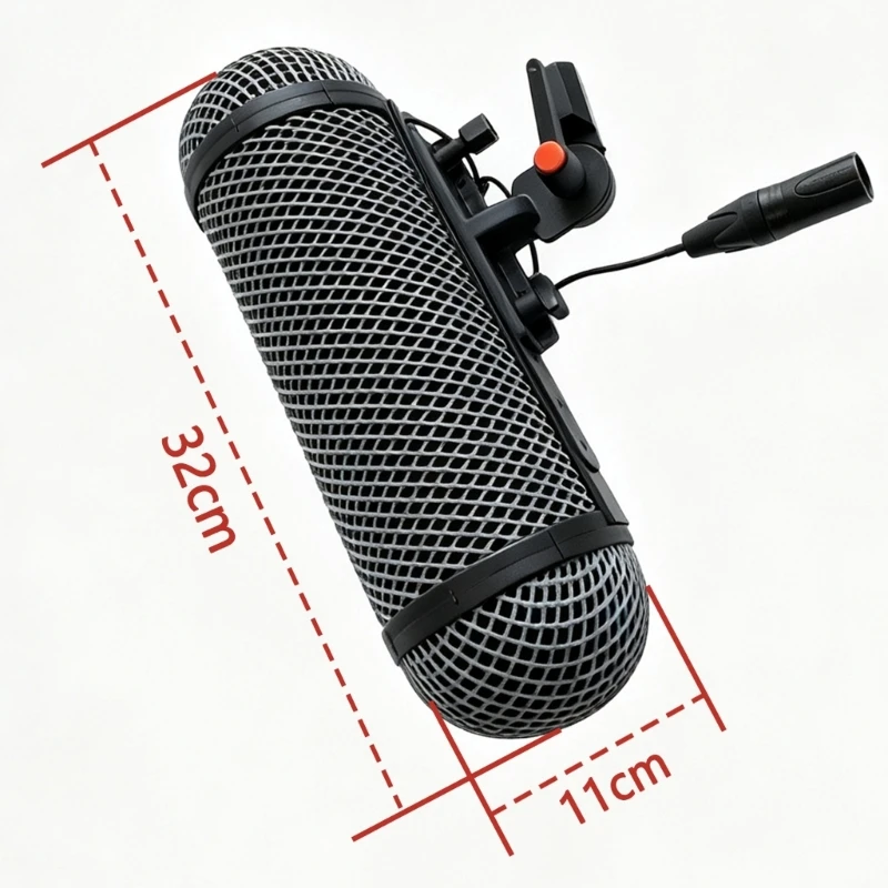 Synthetische Flormikrofon-Windschutzscheibenhülle für den täglichen Gebrauch Boom Cage Freien M76A – Detail 1