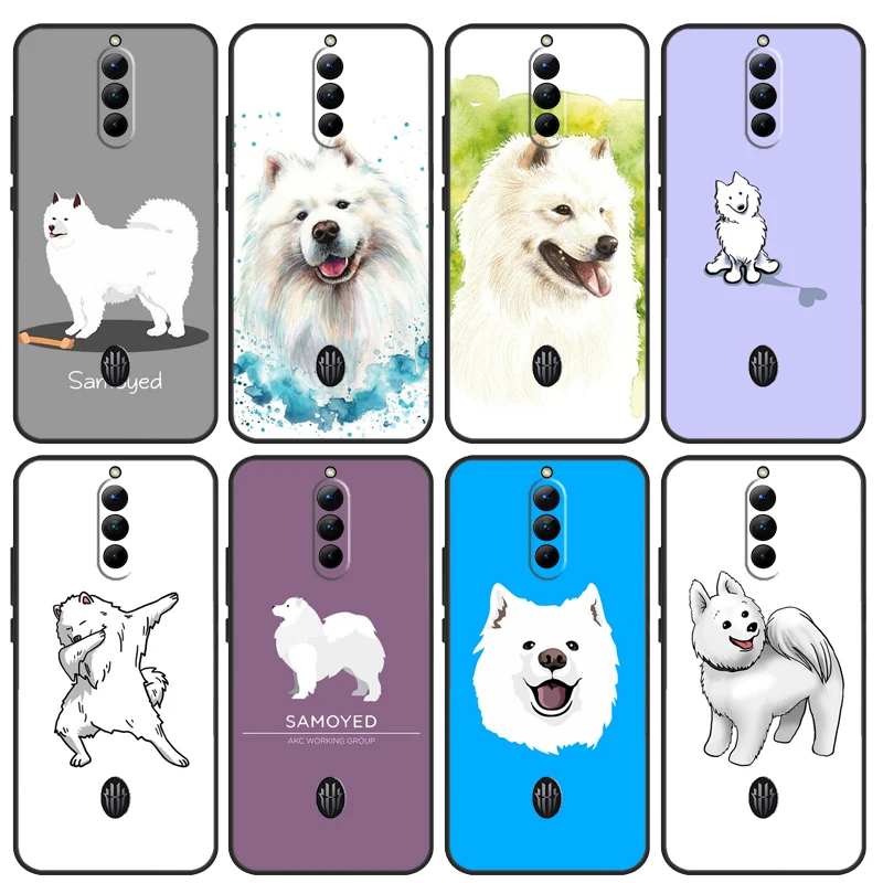 Cartoon Samoyed Dog Case For Nubia Red Magic 8S Pro 8 Pro Plus 6R 5G 5S 6S 7S 6 7 Pro Phone Cover Funda