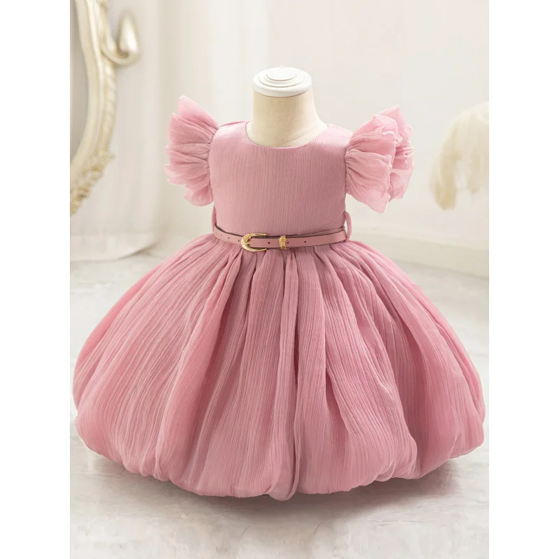 New Korean Children's Evening Dress Little Kids' Princess Dress High-End Puffy Skirt Performance Clothes Girl's Gown Cross-Borde