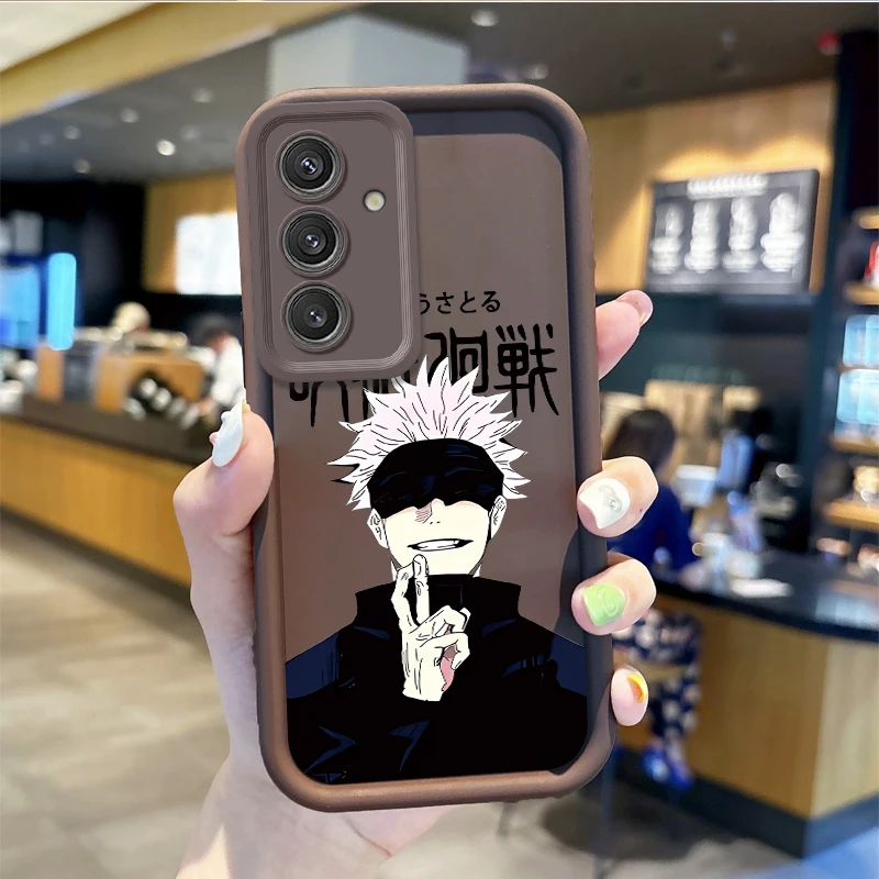 Jujutsu Kaisen Satoru Gojo Non-Slip Soft Case For Samsung Galaxy S24 S23 S22 S21Ultra Plus S23 S21 S20 FE Cases Shockproof Cover