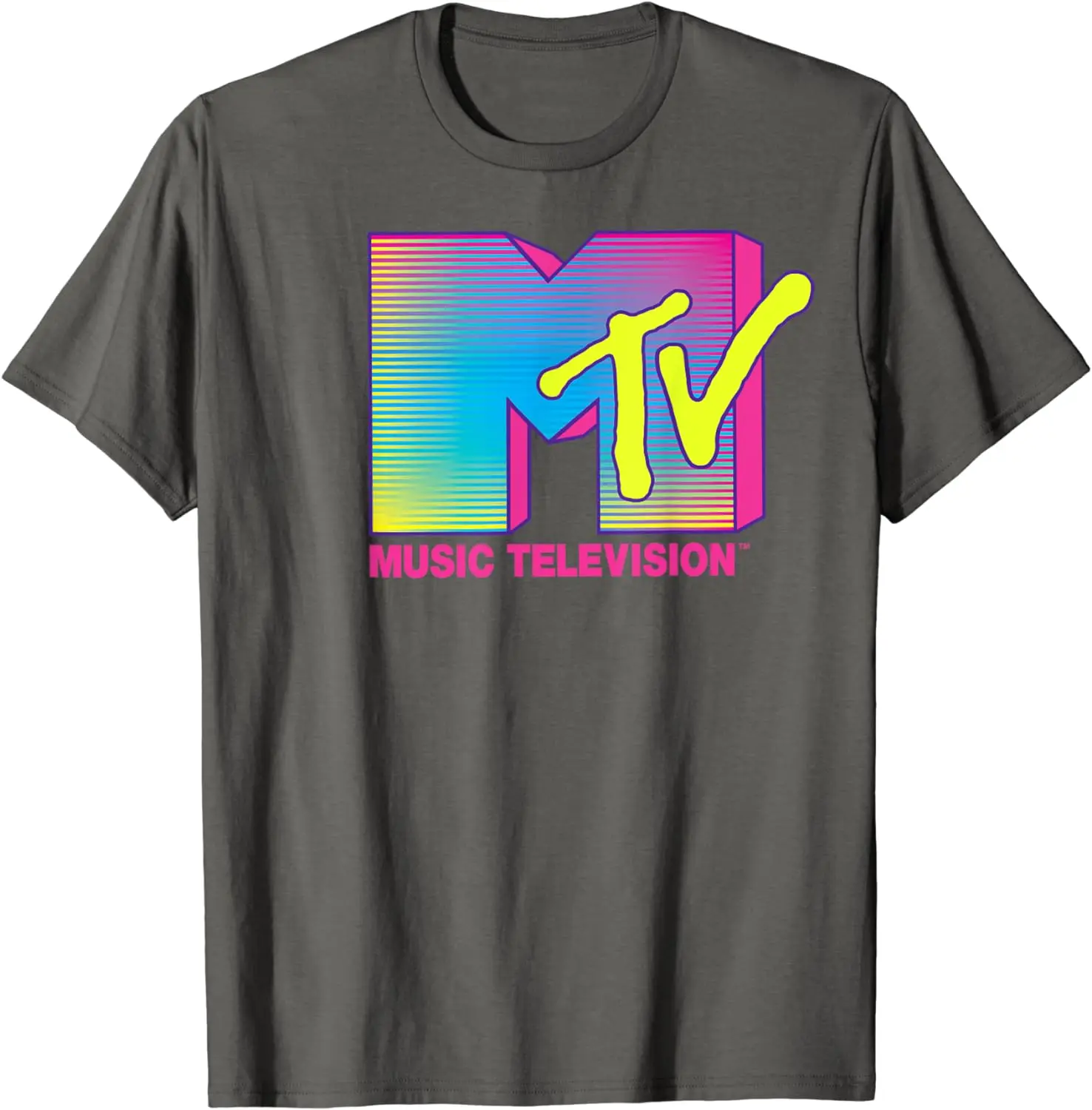 MTV Logo Fluorescent Colors Retro Design T-Shirt