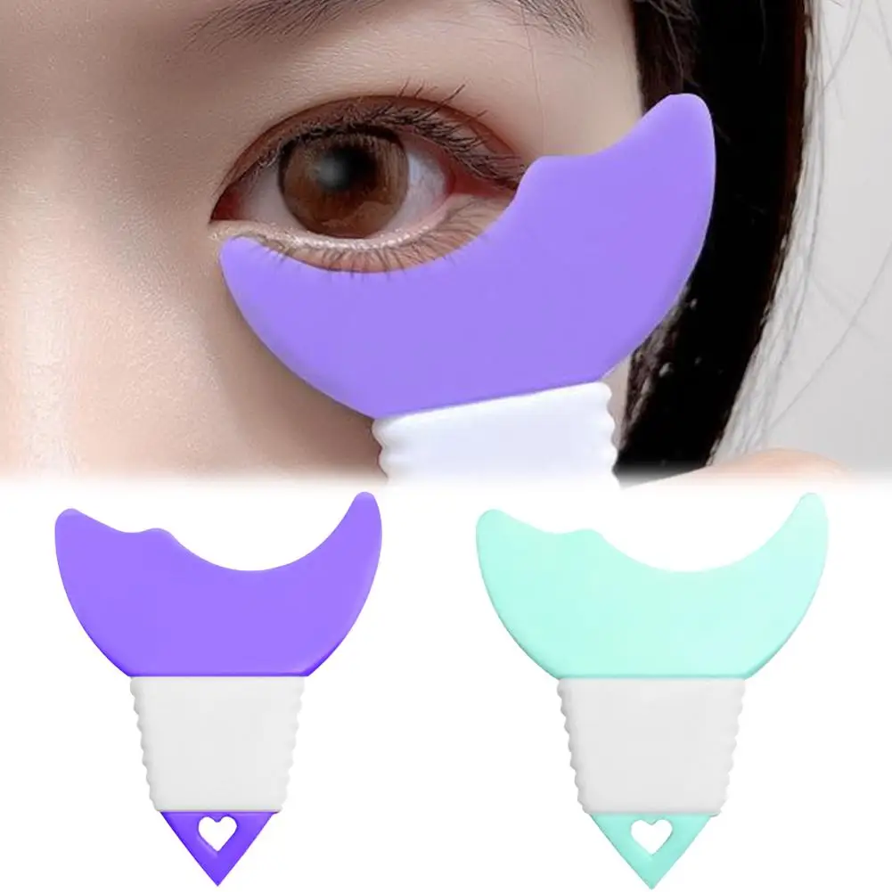 كحل الإستنسل قابلة لإعادة الاستخدام سيليكون كحل المعونة ماسكارا الحرس كحل العين ماكياج أداة للنساء المبتدئين J4H3 #5