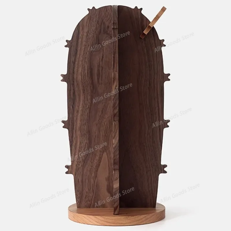 Black Walnut Solid Wood Glasses Storage Rack Household Multifunctional Storage Tools Sunglasses Display Rack Creative Decoration
