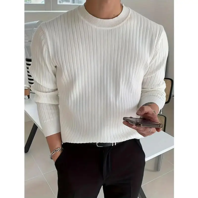 

Men's Knitted Sweater Thiened Coolmax Fiber Ciwalk Collar Nine Sve Brand Emblem Knwear New Arrival