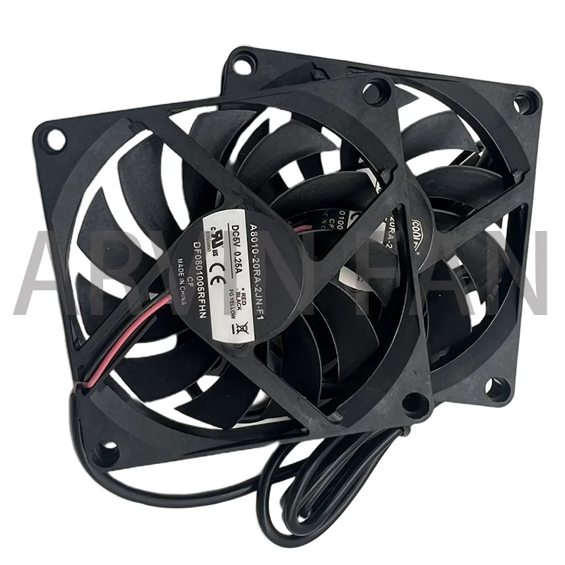 1pcs/pair Original A8010-20RA-2JN-F1 USB Fan 80X10mm 5V 0.25A 8010 8CM Ultra-thin Silence Cooling Fan