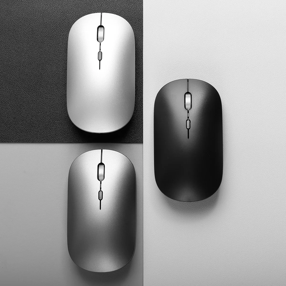 Slim Wireless Mouse 2.4GHz Optical Mice 1600DPI Gamer Office Quiet Mouse Ergonomic Design Mice With USB Receiver For PC Laptop