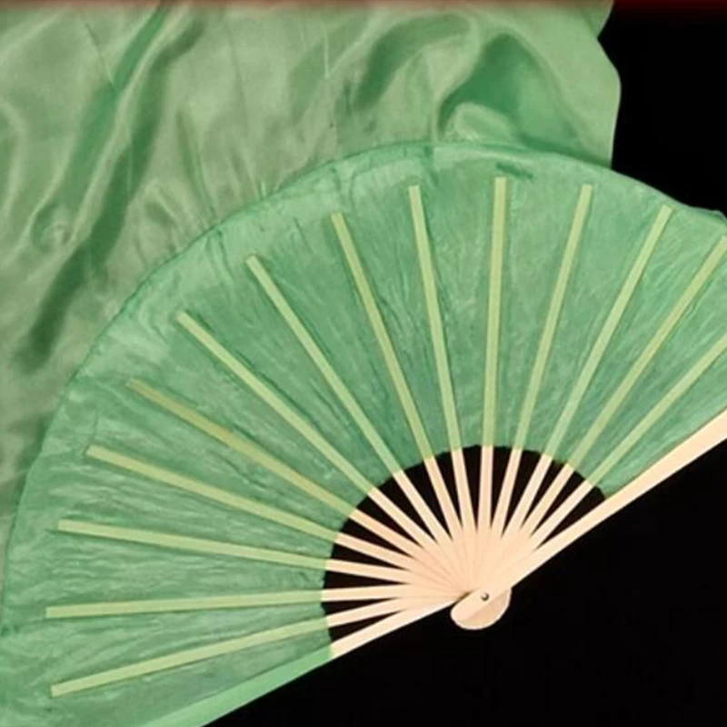 180cm Gradient Silk Belly Dance Fan Hand Dyed Flowy Extra Long Women's Practice Competition Stage Show Costume Accessory