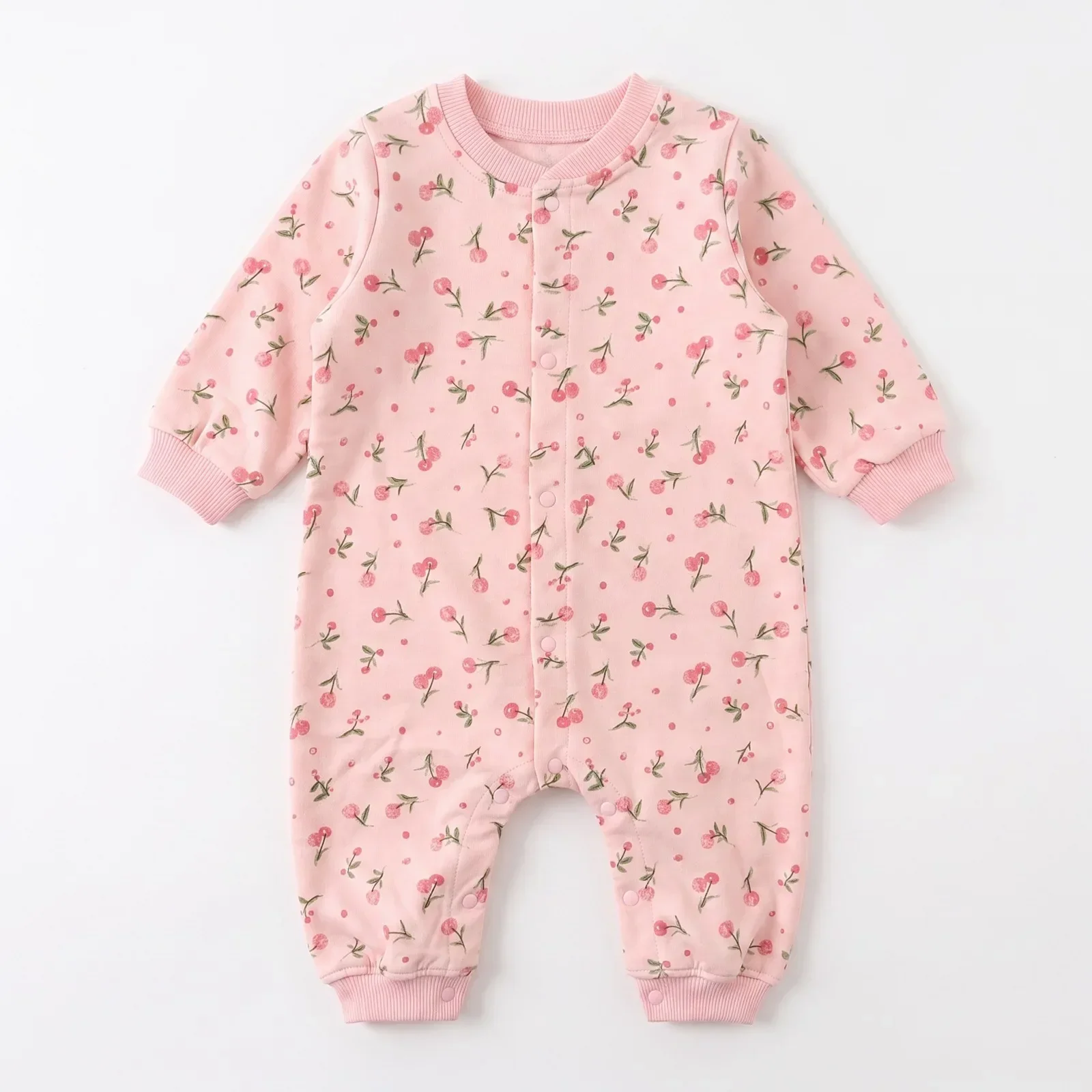 Baby Mädchen Langarm Frühling Herbst Strampler Niedliche Blumenmuster Süße Kleinkinderkleidung – Detail 3
