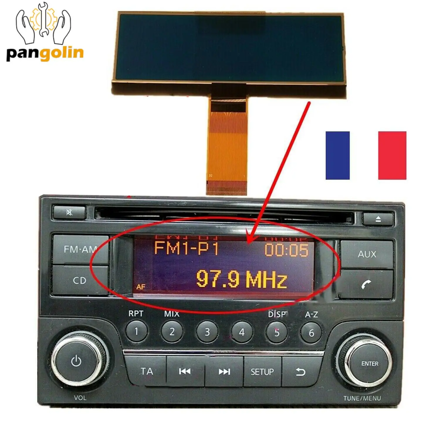 Auto LCD Radio Replacement Display Screen For Nissan Qashqai Juke Micra Navara Note NV200 Micra X-Trail Pathfinder 28185BH30A