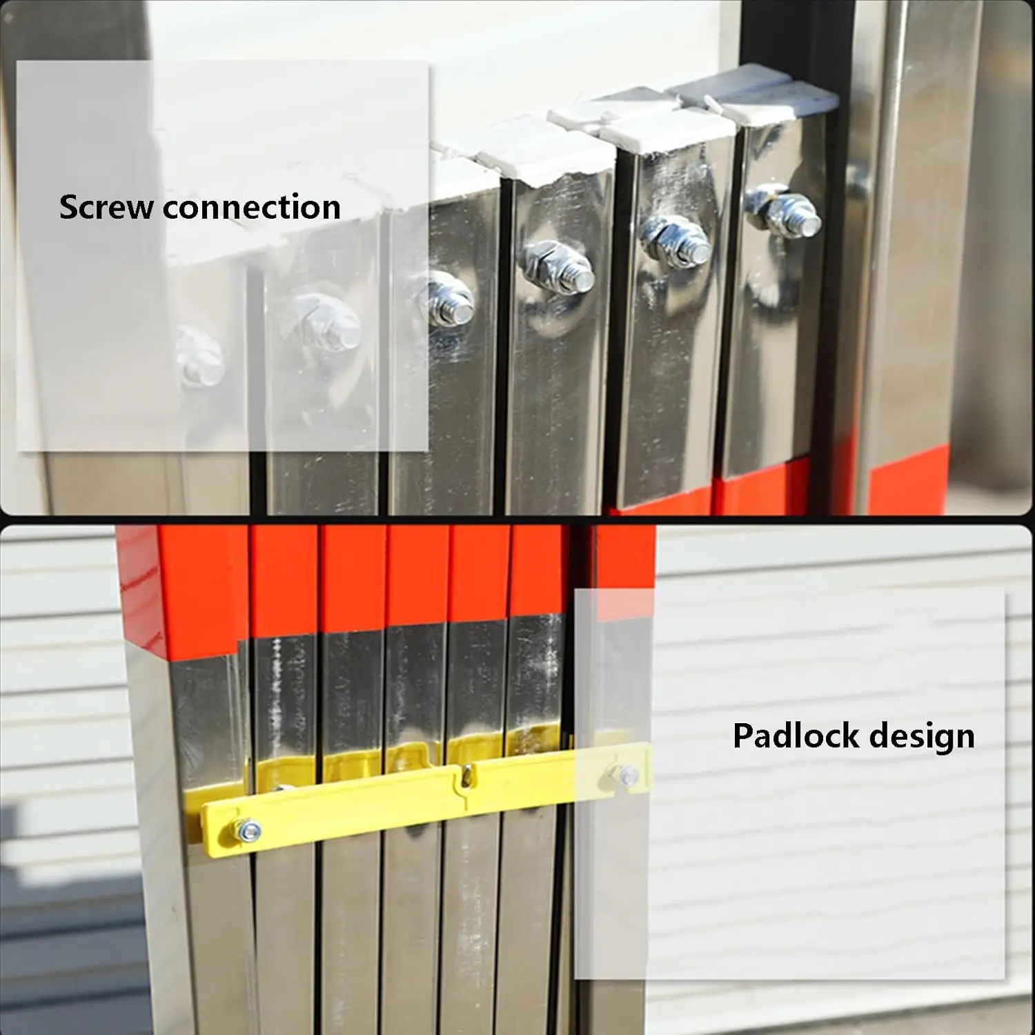 Folding Security Gate, Gate Retractable Traffic Fence, Industrial Expandable Metal Barricade, Adjustable Traffic Fence