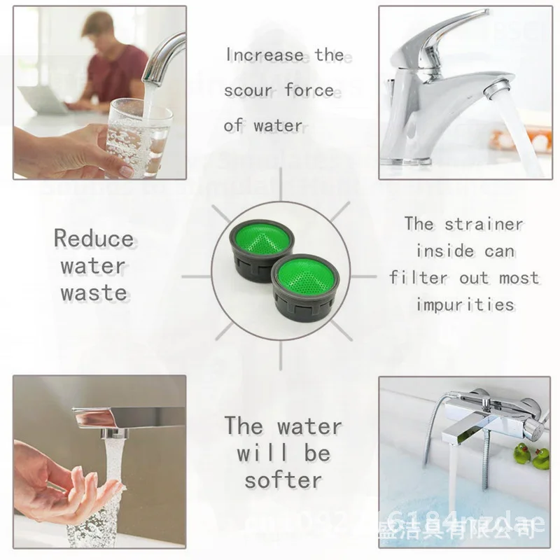 

Splash-Proof Faucet Bubbler Head Filter Outlet Nozzle Net Water Saver Modern Minimalist ABS Plastic Core Accessory Pack of